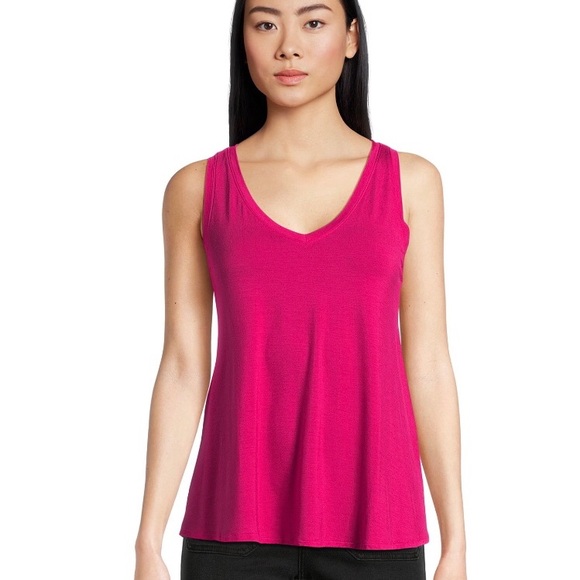 TIME and TRU Womens Tank Top Size XL 16-18 Relaxed Fit Sleeveless Pink New - Picture 2 of 7